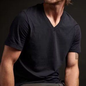 James Perse Mens V Neck Tshirt Navy